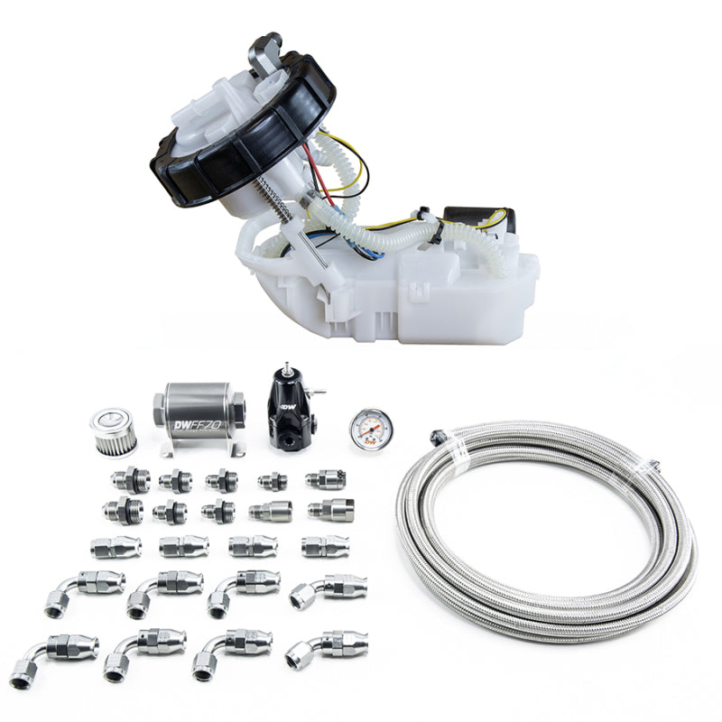 DeatschWerks 01-05 Honda Civic/02-06 Acura RSX DW400 Pump Module &amp; Return Kit w/PTFE Fuel Lines