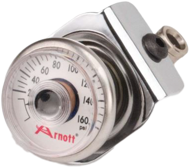 Pressure Gauge &amp; Bracket Chrome