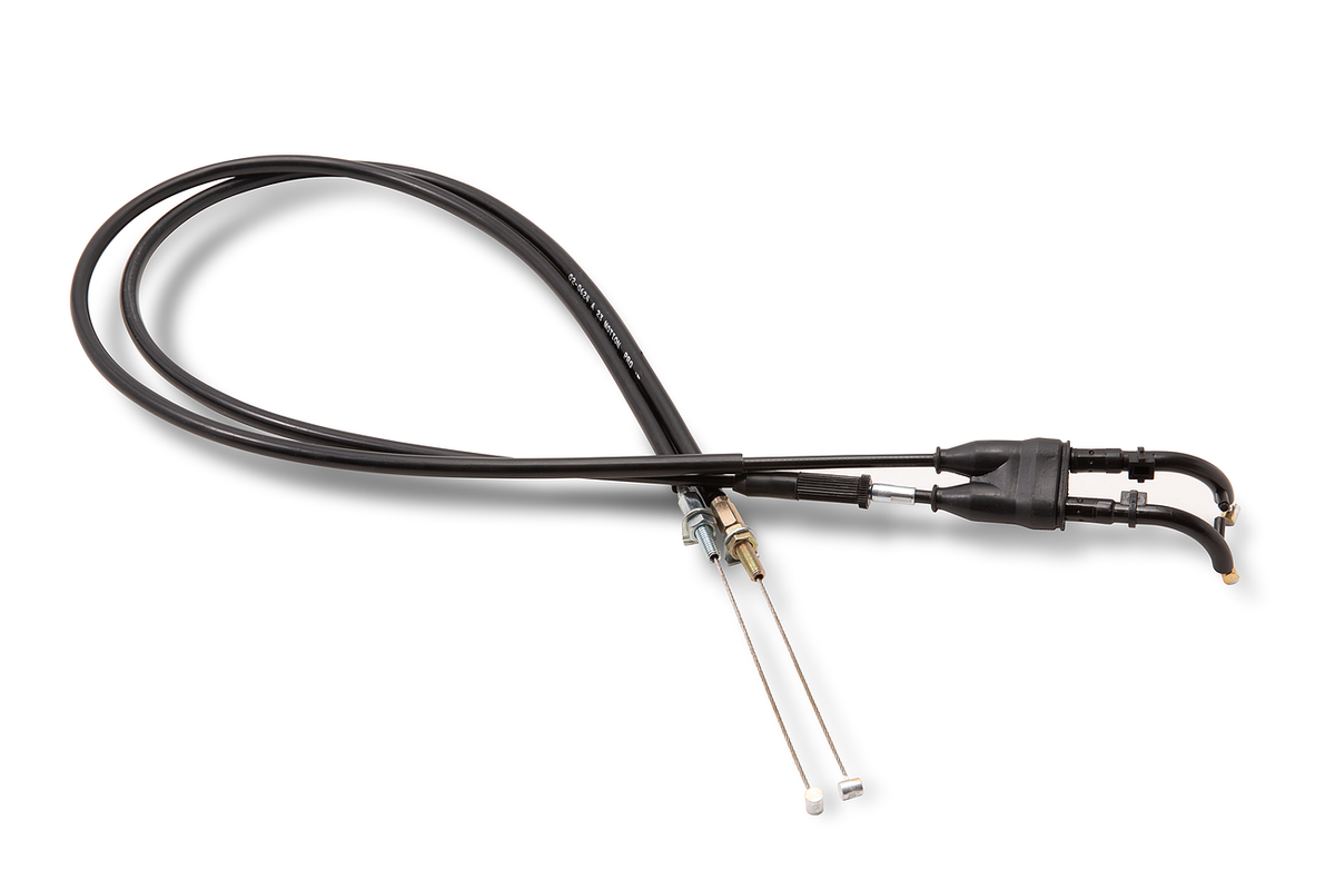 Black Vinyl Throttle Cable Push Pull  Set Hon
