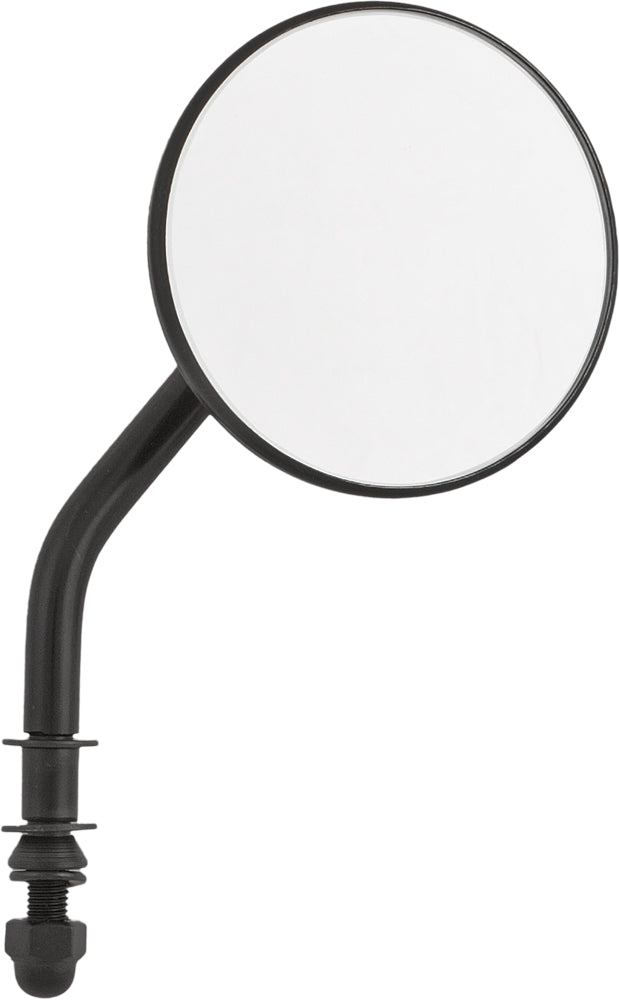 3" Round Mirror W/4" Stem Black L/R