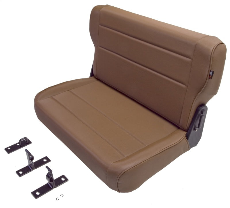 Rugged Ridge Fold &amp; Tumble Rear Seat Spice 76-95 Jeep CJ / Jeep Wrangler