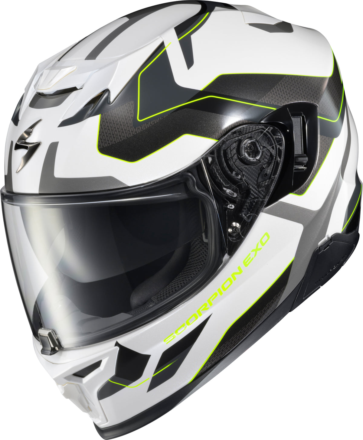 Exo T520 Full Face Helmet Zuse White/Hi Viz Sm