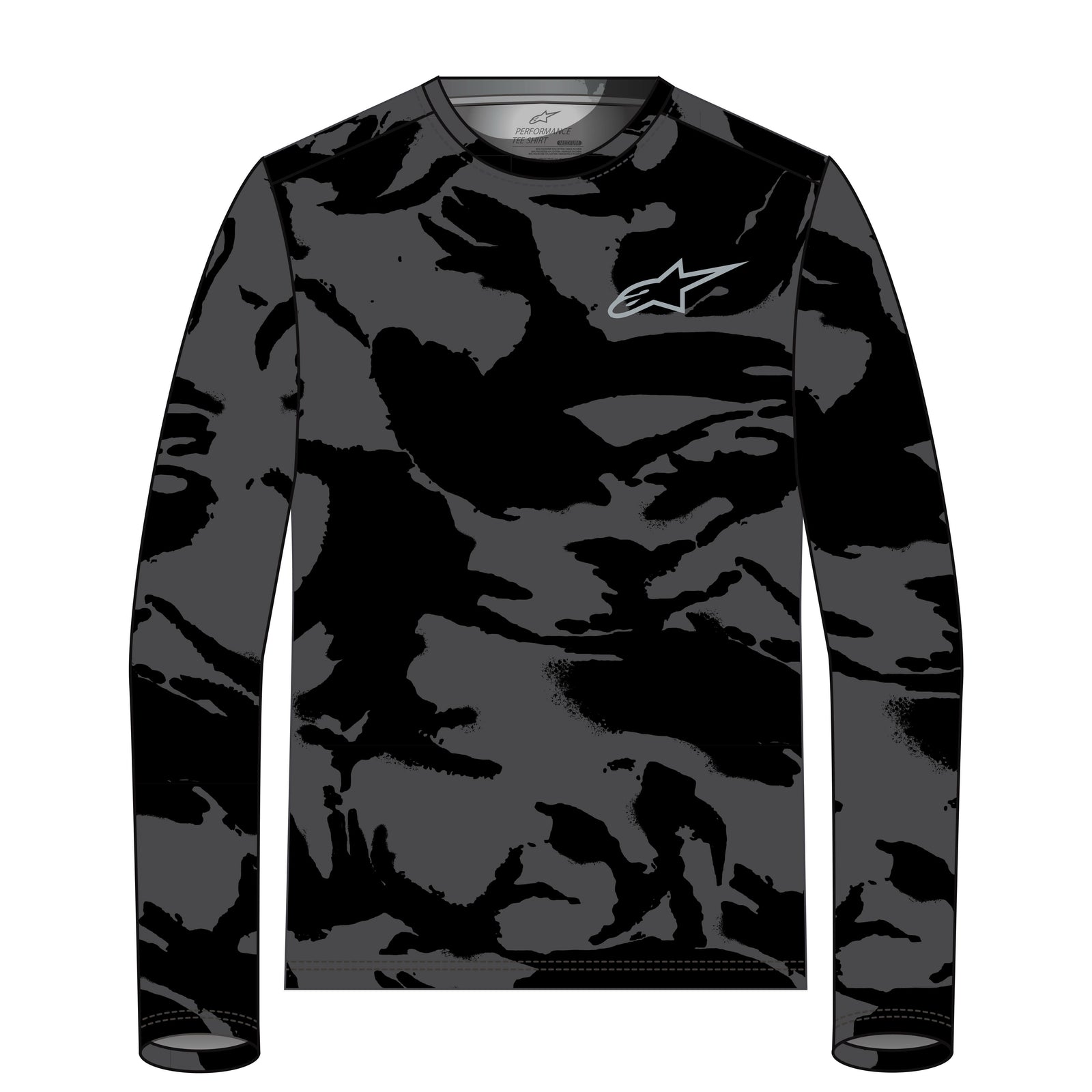 Camo Performance Ls Tee Black/Camo 2x