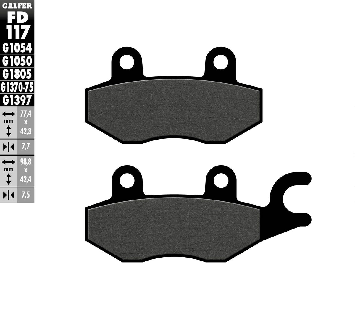 Brake Pads Semi Metallic Fd117g1054