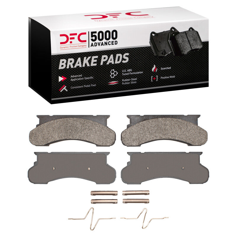 DFC 86-94 Ford F-250 2WD (Excl Super Duty) Front 5000 Adv Semi Metallic Brake Pads &amp; Hardware Kit