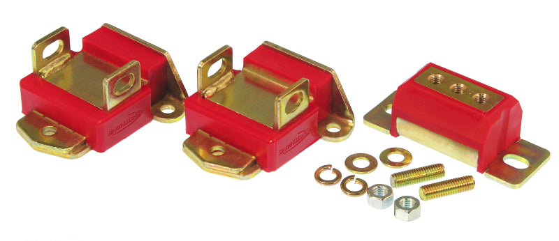 Prothane GM Motor &amp; Trans Mount Kit - Red