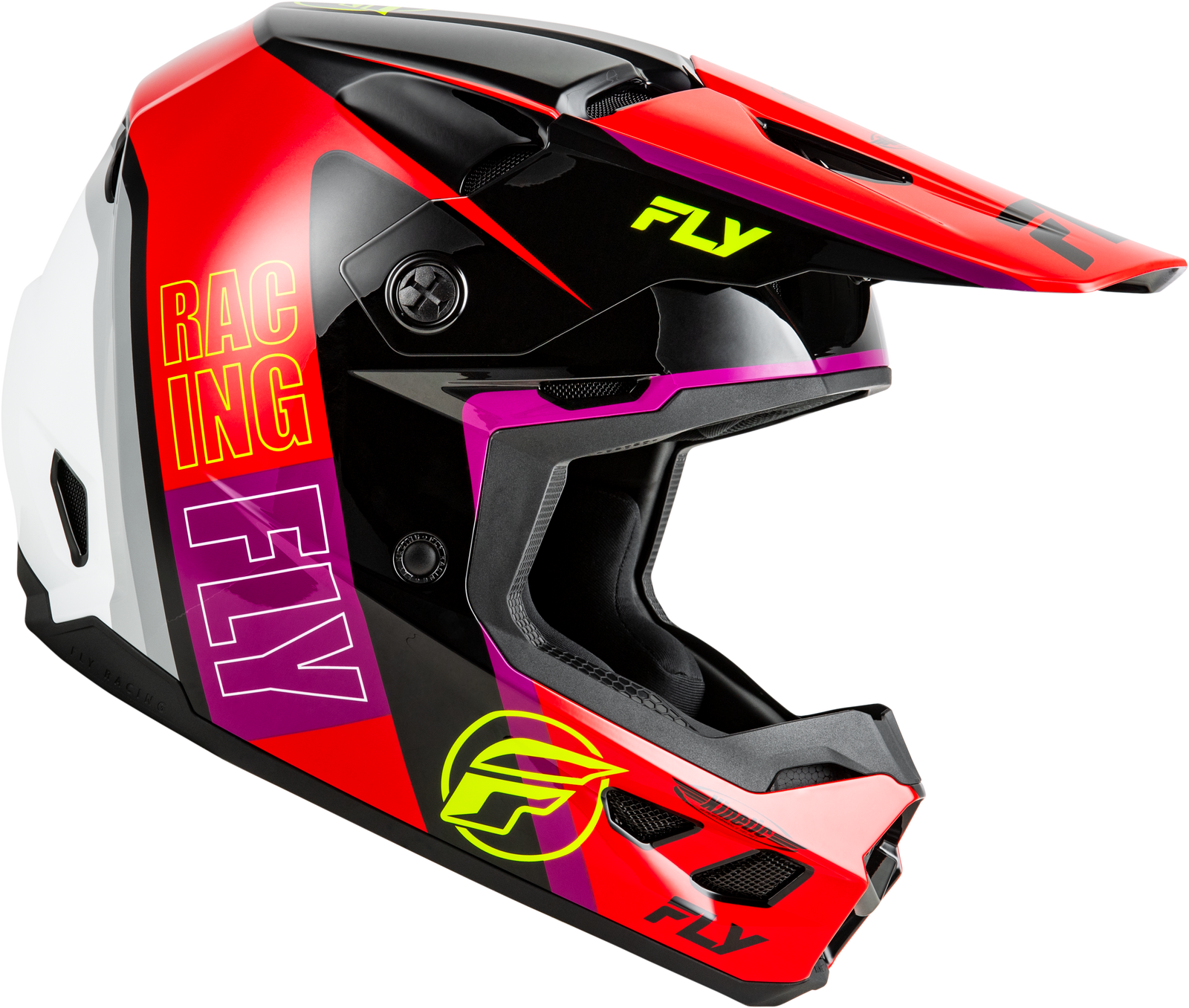 Kinetic Rally Helmet Red/Black/White Lg