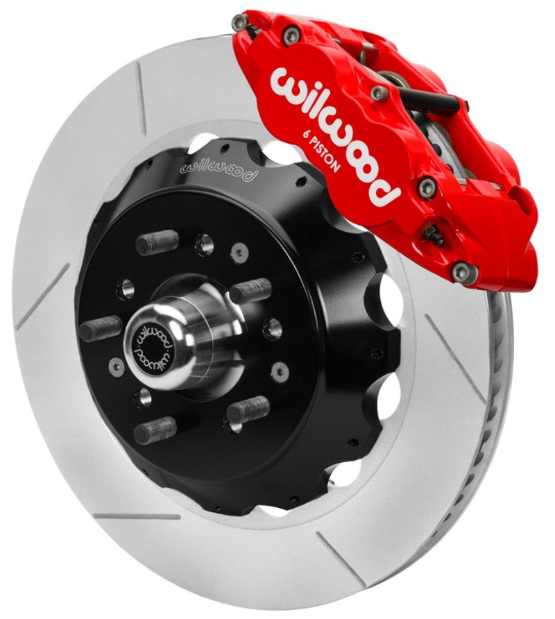 Wilwood 70-81 FBody/75-79 A&amp;XBody FNSL6R Frt BBK 14in Rtr Red Calipers Use w/ Pro Drop Spindle