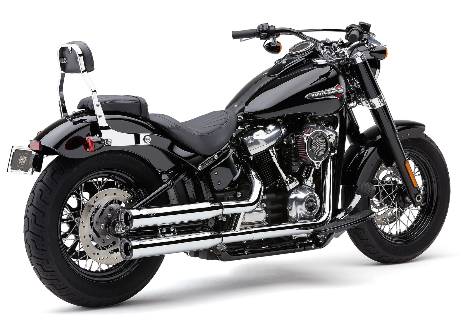 3" Rpt Slip Ons Chrome Softail 18 22