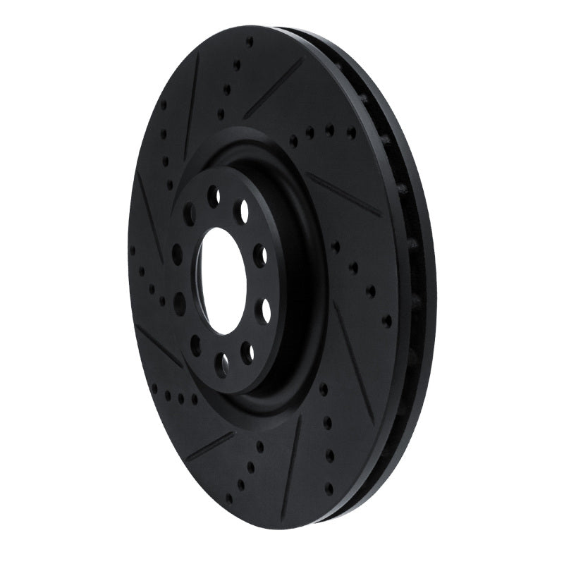 DFC 17-25 Alfa Romeo GIULIA Front Left Drilled & Slotted Black Brake Rotor