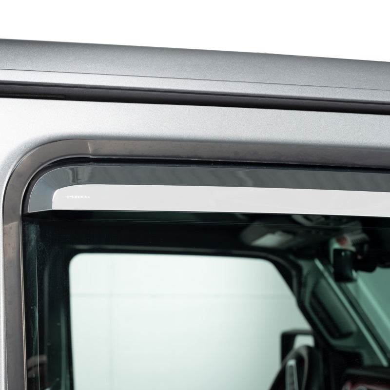 Putco 17-20 Ford SuperDuty - SuperCab (Set of 4) Element Chrome Window Visors
