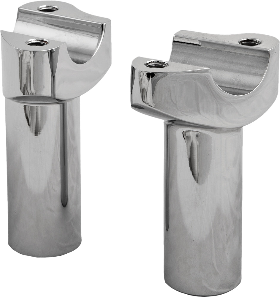 H Bar Risers 3.5" Straight Chrome