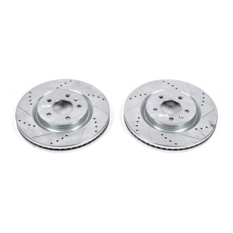 Power Stop 11-19 Ford Explorer Front Evolution Drilled &amp; Slotted Rotors - Pair