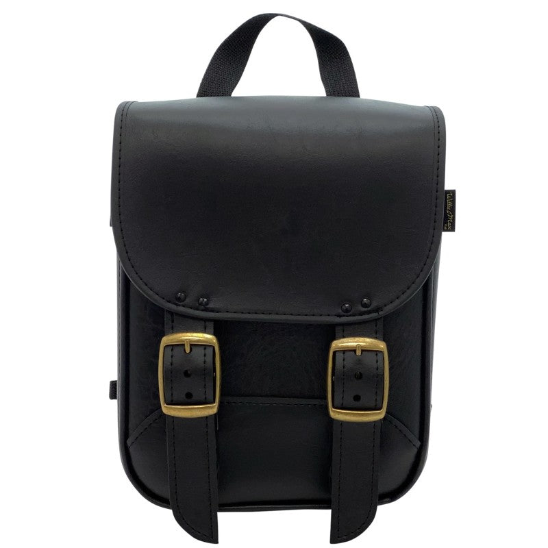 Willie &amp; Max Universal Brass Monkey Sissy Bar Bag (8 inches L x 10 inches H x 4.5 inches W) - Black