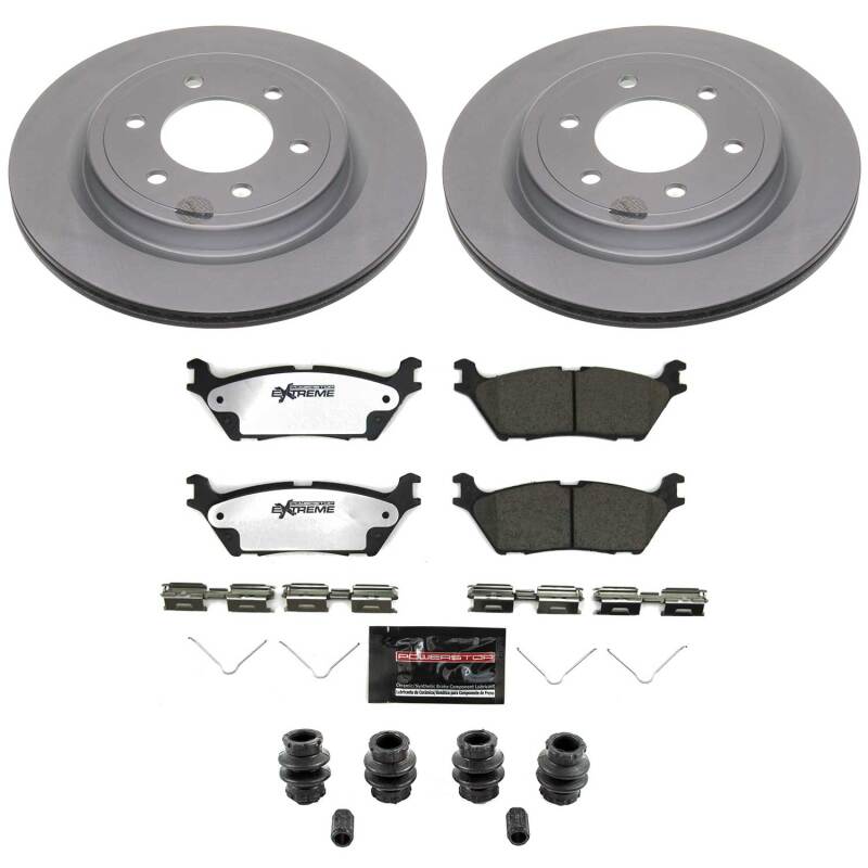 Power Stop 22-25 Ford Bronco Rear Z36 Coated Truck &amp; Tow Brake Kit