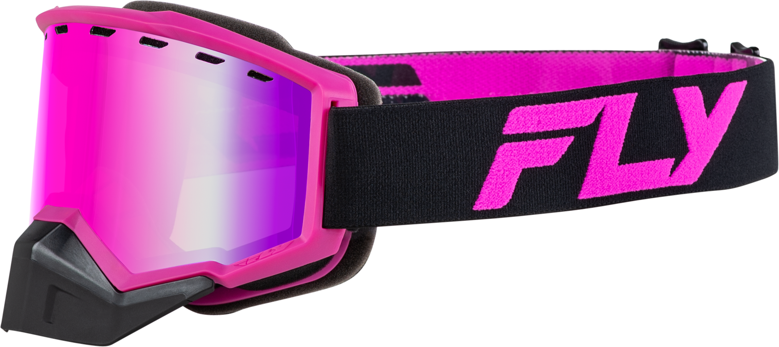 Focus Snow Goggle Black/Pink W/ Pink Mirror/Rose Lens