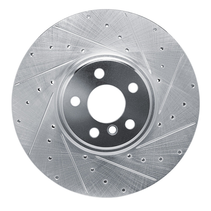 R1 16-25 BMW 430I Left Front Drilled &amp; Slotted Silver Brake Rotor
