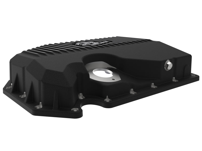 aFe 05-19 VW 1.8L/2.0L w/ Oil Sensor Engine Oil Pan Black POWER Street Series w/ Machined Fins