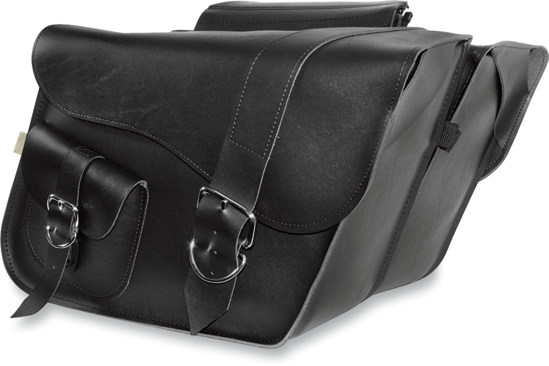 Willie &amp; Max Universal Ranger Large Slant Saddlebags (16 in L x 11 in H x 6.5 in W) - Black