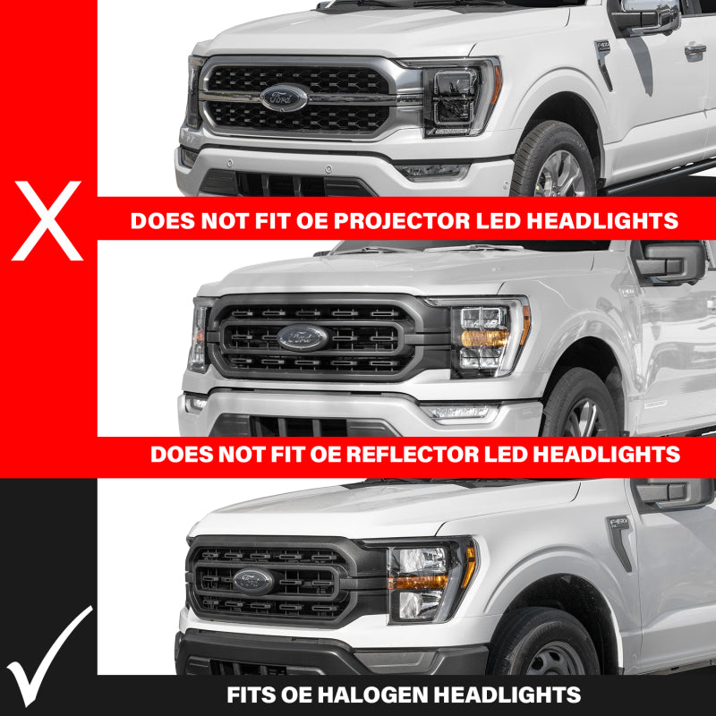 ANZO 21-23 Ford F-150 (w/Factory Halogen) Z-Series Full LED Proj Headlights - Driver Side ONLY