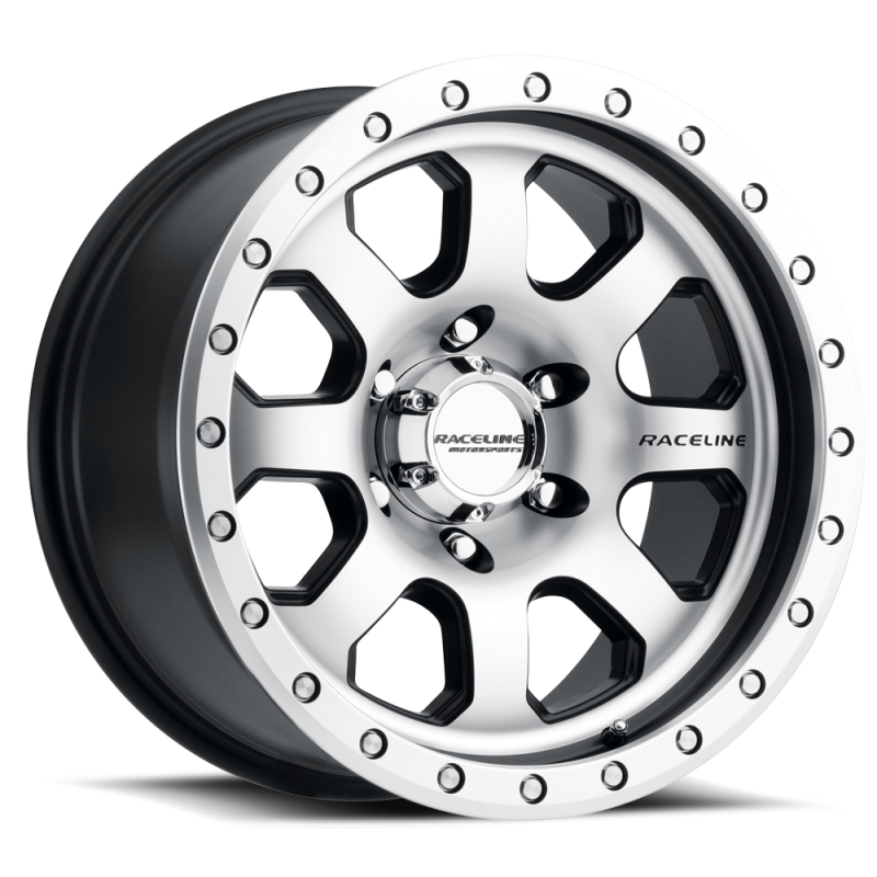 Raceline 929M Avenger 17x9in / 5x127 BP / -12mm Offset / 83.82mm Bore - Black &amp; Machined Wheel