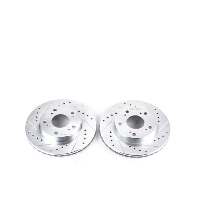 Power Stop 02-06 Acura RSX Front Evolution Drilled &amp; Slotted Rotors - Pair