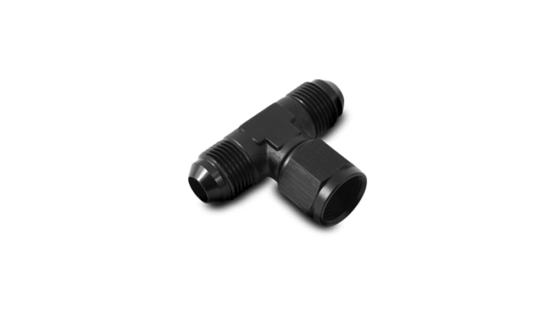 Vibrant -10AN Tee Fitting with Female -10AN Swivel On Side