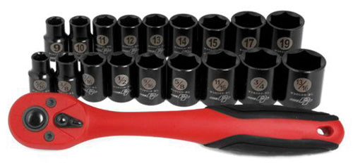 19PC 3/8" DR BLACK SOCKET SET