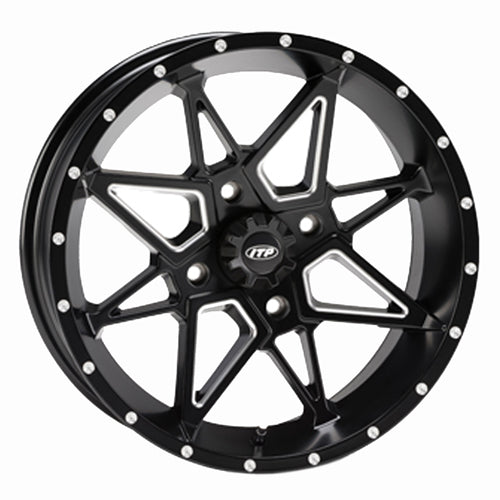 ITP TORNADO WHEEL, MATTE BLACK, 14x7, 4/110, 2+5 (14TN11BX)