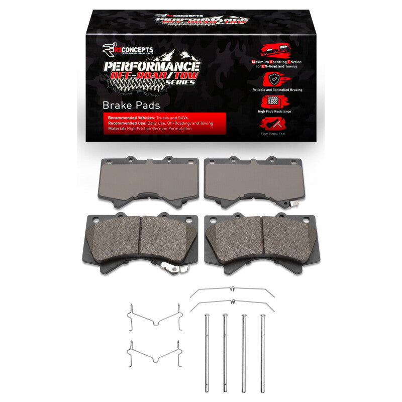 R1 17-21 Toyota Land Cruiser Front Performance Off-Road/Tow Brake Pads &amp; Hardware Kit