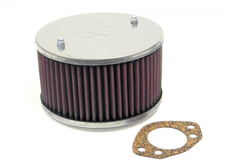 K&amp;N Universal Custom Air Filter - Round 1.625in Flange / 1.625in ID / 2.75in Overall Height