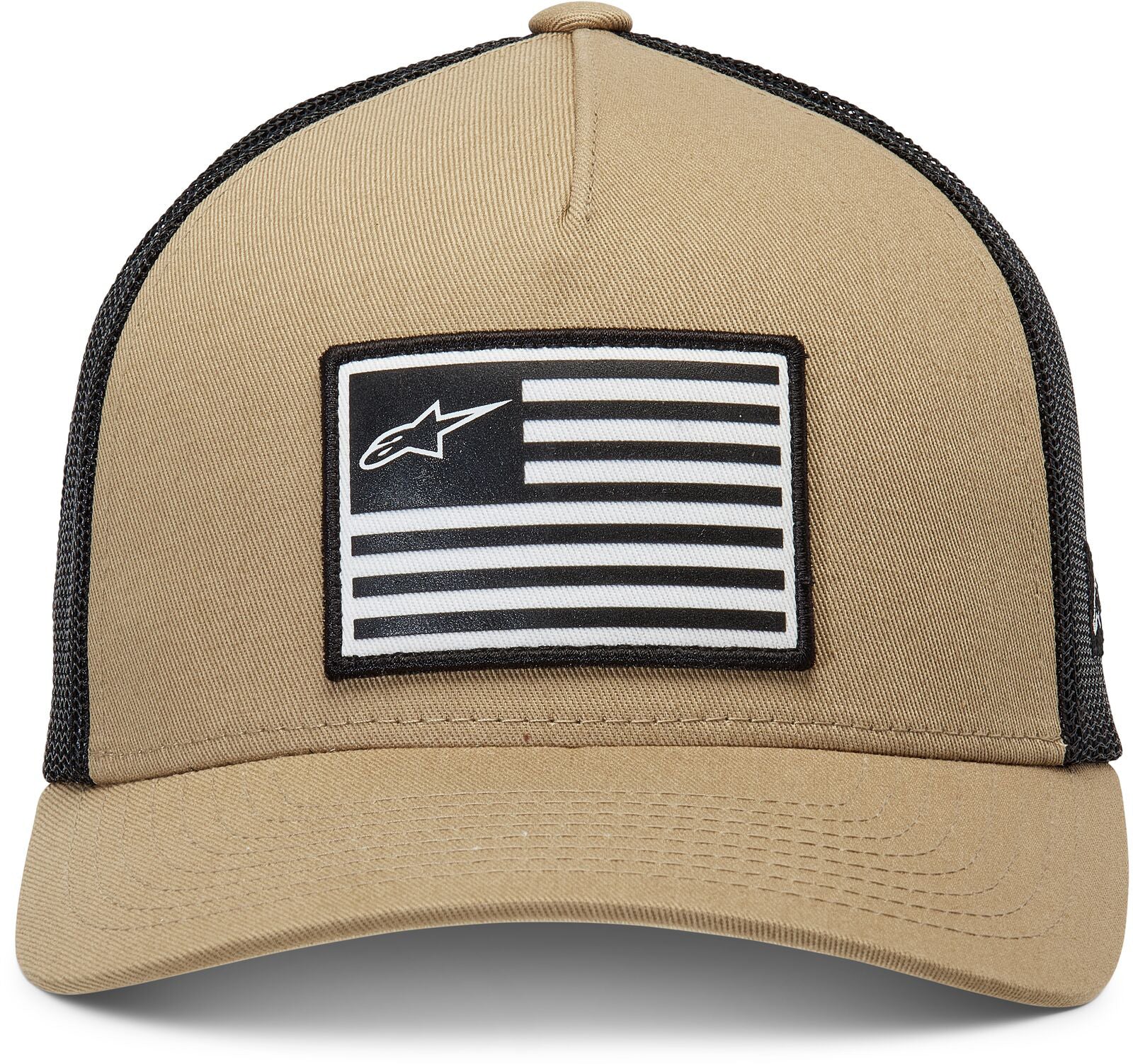 Flag Snapback Hat Sand/Black