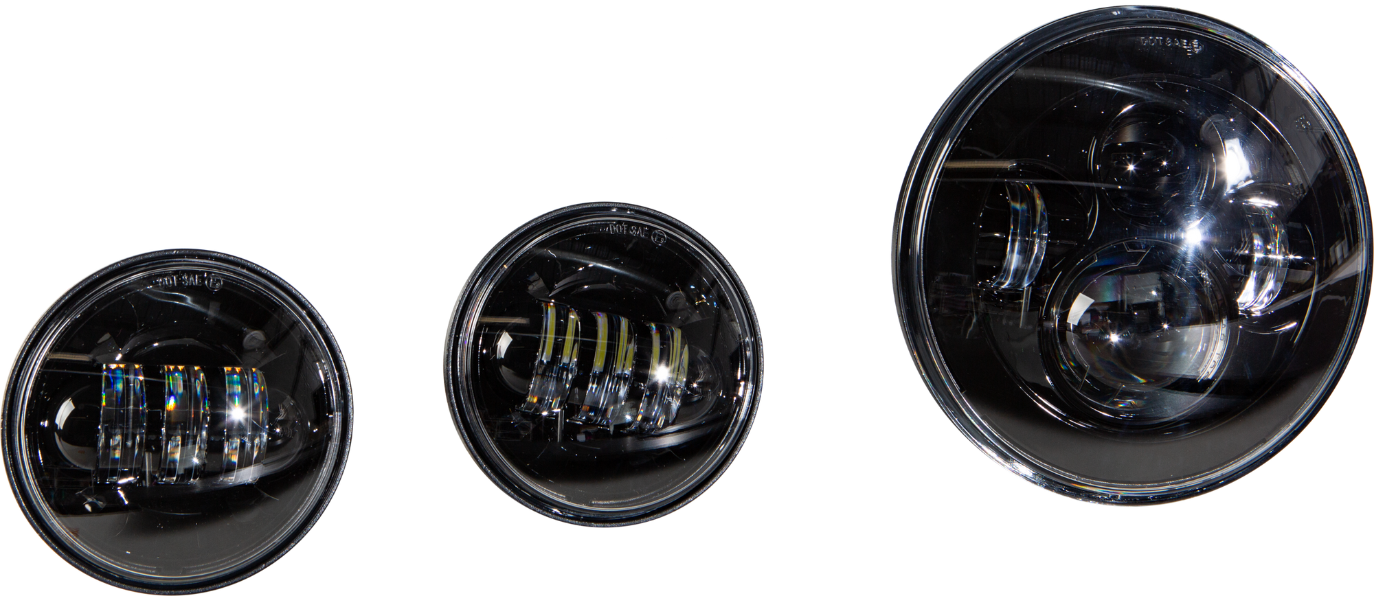 Led Headlight/Passing Lamp Set Black