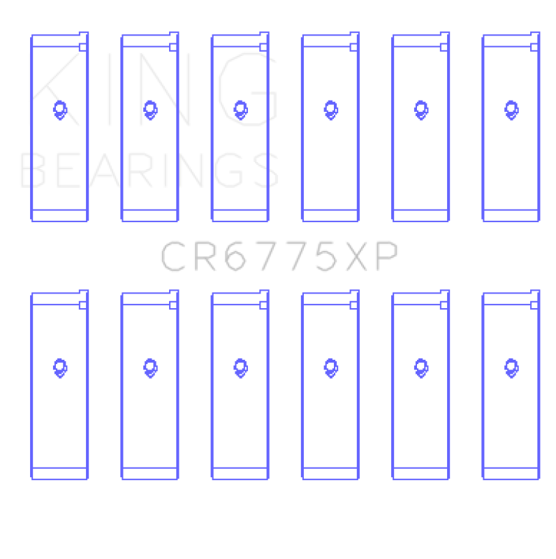 King Engine Bearings Nissan VQ35DE Performance Rod Bearing Set - Size STDX