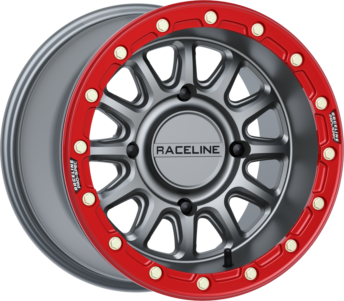 Alpha Wheel 4/156 Gunmetal/Red 15x7 (+10mm)