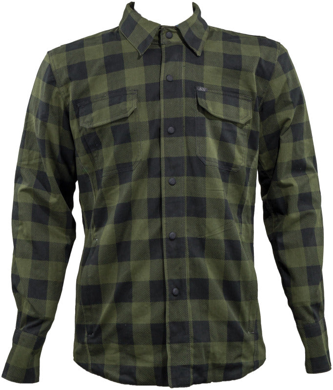 Speed and Strength True Grit Armored Motoshirt Olive/Black - Medium