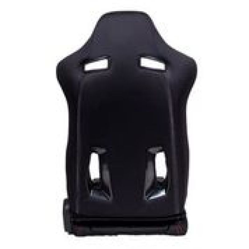 NRG Sport Seats (Pair) Cloth w/NRG Logo &amp; NRG Arrow Cushion Imprint - Black w/Red Stitch