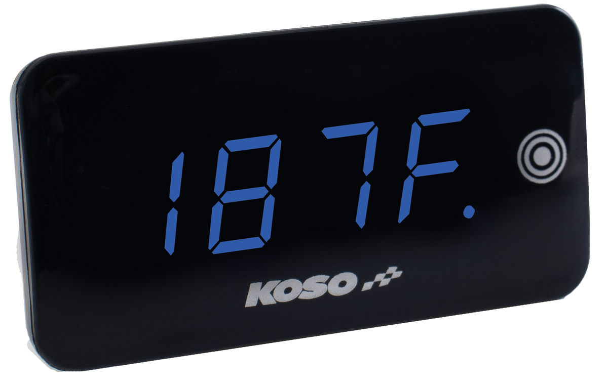 Super Slim Touch Screen Volt &amp; Temp Gauge Blue Display
