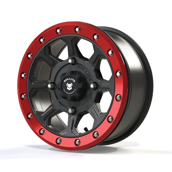 RULER WHEEL GUN METAL/RED, 15X7.0, 4/137, 5+2