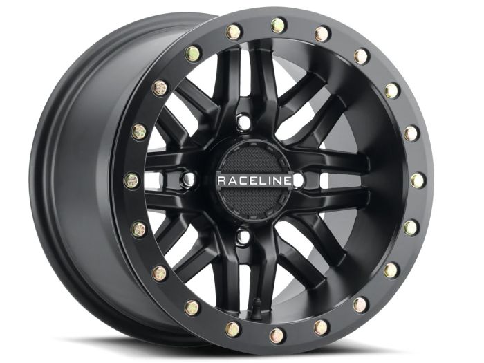 RACELINE BL RYNO BLACK W/BLACK RING 15X7 4X156 (5+2)