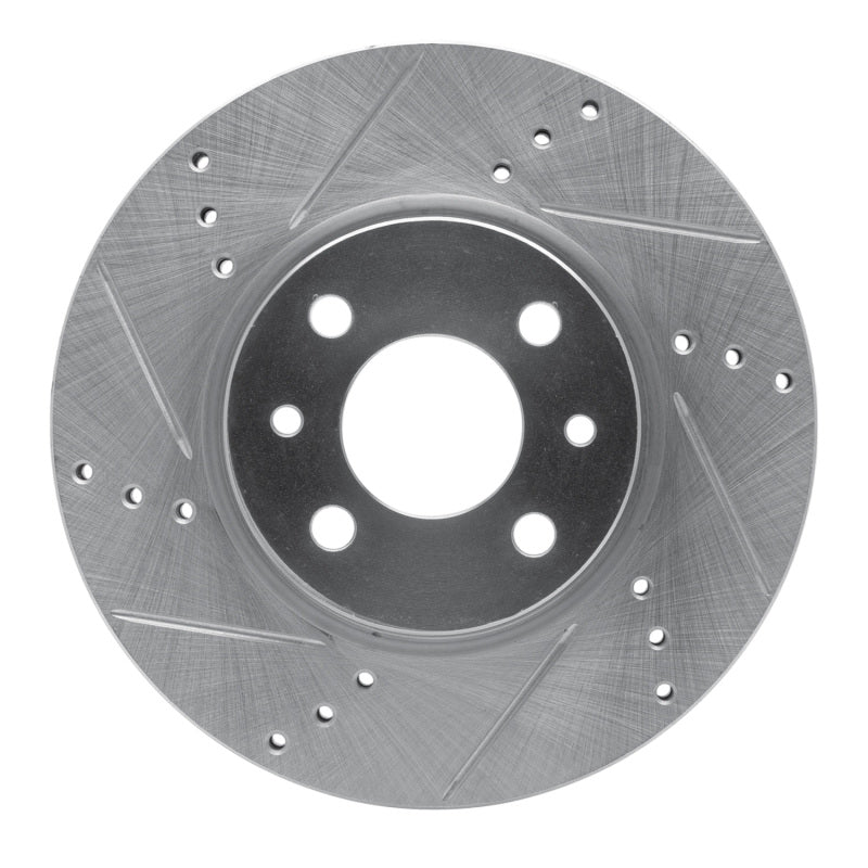 R1 09-19 Dodge Vision (Mexico) Front Left Drilled &amp; Slotted Silver Brake Rotor