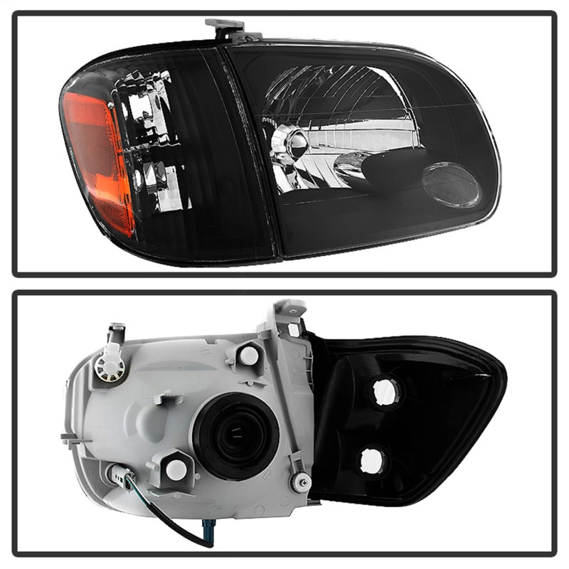 xTune Toyota Tundra Double Cab 05-06 OEM Style Headlights & Corner Lights Black HD-JH-TTUN05-AM-BK