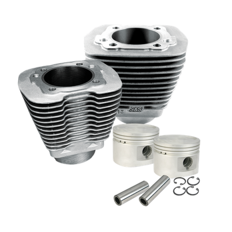 S&amp;S Cycle 84-99 BT w/ Stock Heads 3-1/2in Bore Cylinder &amp; Piston Kit - Natural