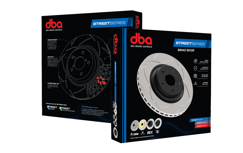 DBA 07-17 Jeep Wrangler Front Drilled & Slotted Street Series X-Gold Rotor
