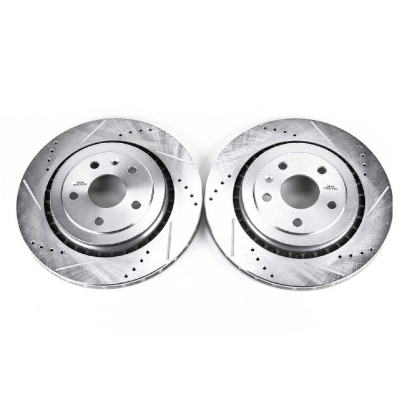 Power Stop 16-18 Cadillac ATS Rear Evolution Drilled &amp; Slotted Rotors - Pair