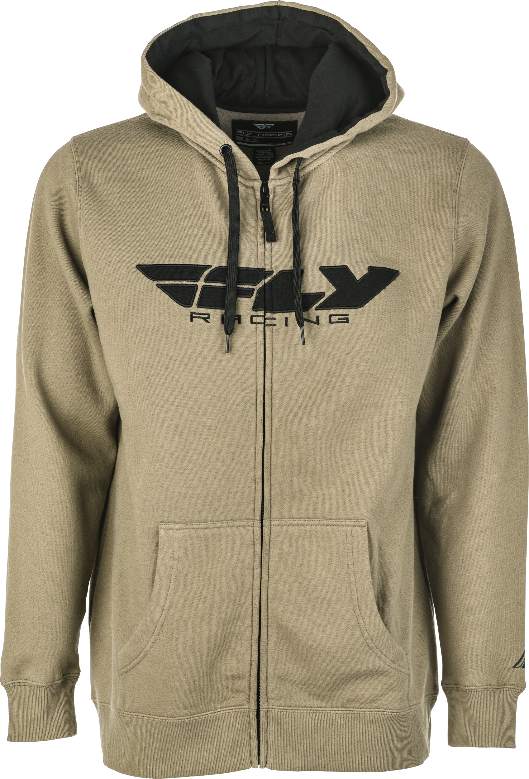 Fly Corporate Zip Up Hoodie Tan/Black Sm