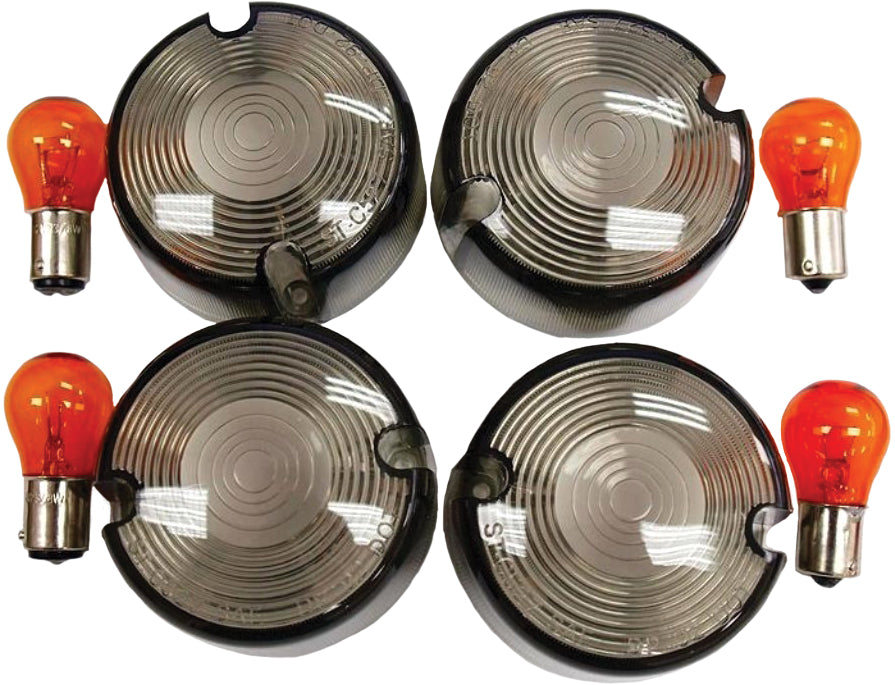 Smoked Turn Signal Lens Kit Domed