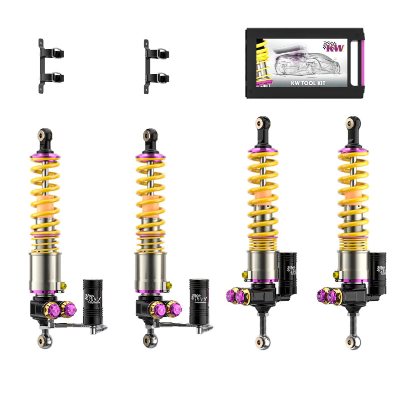 KW Porsche Carrera GT HLS &amp; V5 Coilover Kit w/ Black Springs