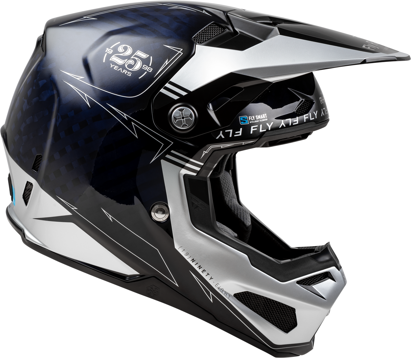Formula S Carbon Legacy Helmet Blue Carbon/Silver Xl
