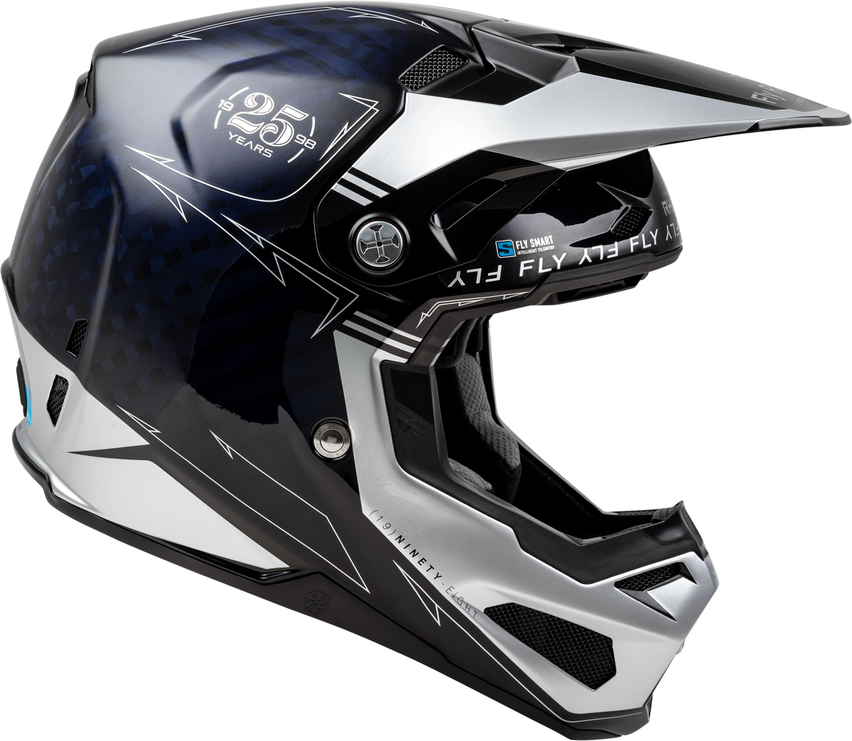 Formula S Carbon Legacy Helmet Blue Carbon/Silver Md